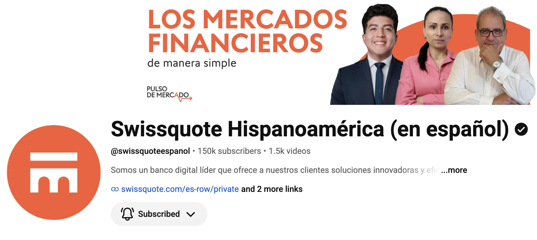 Pulso de Mercado en el canal de Swissquote en español